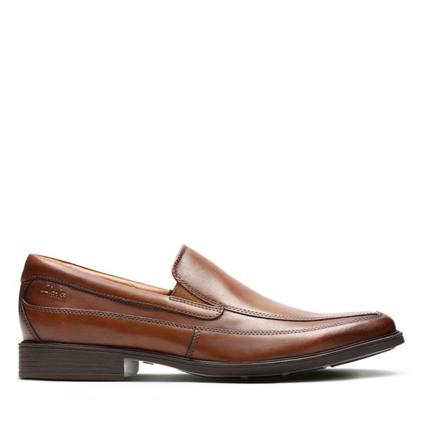 Clarks Mens Tilden Free Loafers Dark Brown | USA-9431275